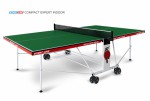 Теннисный стол для помещения Compact Expert Indoor green  proven quality 6042-21 - магазин СпортДоставка. Спортивные товары интернет магазин в Березниках 