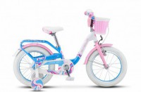 Детский велосипед Stels Pilot-190 16" V030 Белый розовый голубой 2022 - магазин СпортДоставка. Спортивные товары интернет магазин в Березниках 