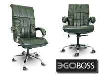 Офисное массажное кресло EGO BOSS EG1001 Малахит в комплектации ELITE натуральная кожа - магазин СпортДоставка. Спортивные товары интернет магазин в Березниках 
