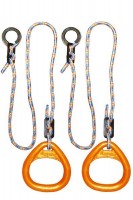 Детские гимнастические кольца треугольные  для ДСК оранжевые  КГ02В - магазин СпортДоставка. Спортивные товары интернет магазин в Березниках 