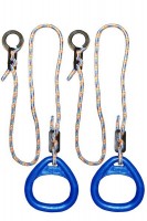Детские гимнастические кольца треугольные  для ДСК синие  КГ02В - магазин СпортДоставка. Спортивные товары интернет магазин в Березниках 
