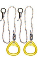 Детские гимнастические кольца треугольные  для ДСК желтые КГ02В - магазин СпортДоставка. Спортивные товары интернет магазин в Березниках 