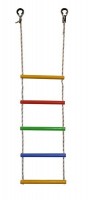 Детская веревочная лестница для ДСК 5 перекладин цвет радуга ЛВ5-3В - магазин СпортДоставка. Спортивные товары интернет магазин в Березниках 