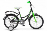 Детский велосипед Stels Flyte 18" Z011 Чёрный салатовый 2022 - магазин СпортДоставка. Спортивные товары интернет магазин в Березниках 